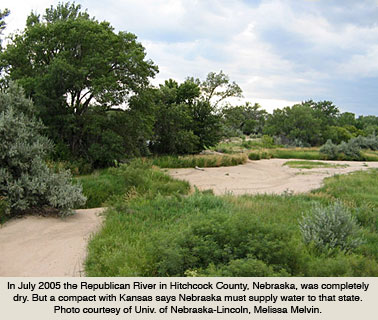 2005年7月，内布拉斯加州的共和党河干涸了
