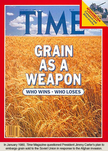 时代杂志封面，“谷物作为武器”